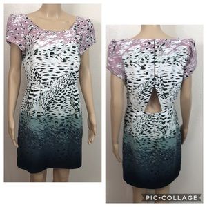 🌻 UO Silence +Noise Keyhole Animal Print Dress